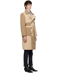The World Is Your Oyster Beige Patchwork Coat