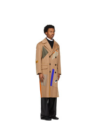 Raf Simons Beige Sterling Ruby Edition Patches Coat