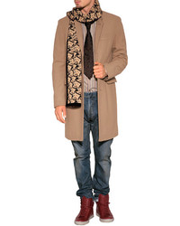 Burberry Brit Wool Cashmere Lyndon Coat In Camel