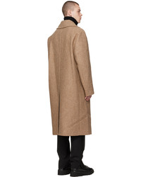 Solid Homme Brown Striped Coat