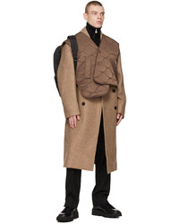 Solid Homme Brown Striped Coat
