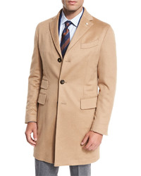 Neiman Marcus Camel Hair Single Breasted Topcoat