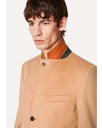Paul Smith Camel Wool And Cashmere Blend Overcoat