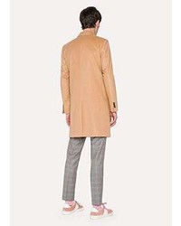 Paul Smith Camel Wool And Cashmere Blend Overcoat