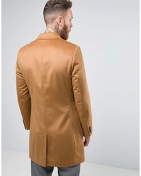 Ted Baker Cashmere Mix Overcoat In Camel