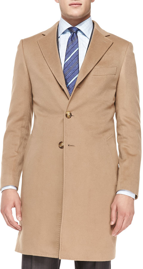 Neiman Marcus Cashmere Rainsystem Overcoat Camel, $2,495 | Neiman ...