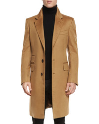 Tom Ford Classic Tailored Single Breasted Top Coat Camel