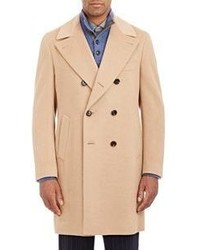 Luciano Barbera Double Breasted Overcoat Nude