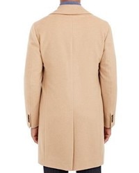 Luciano Barbera Double Breasted Overcoat Nude Size 44
