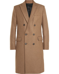 Ami Double Breasted Wool Blend Overcoat