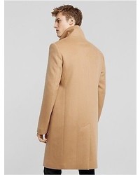 Calvin Klein Doubleface Cashmere Stand Collar Overcoat Camel 48