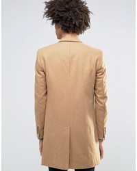 Minimum Gleason Slim Wool Overcoat Contrast Reverse Lapel