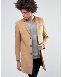 Minimum Gleason Slim Wool Overcoat Contrast Reverse Lapel
