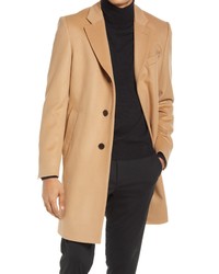 BOSS Hyde Solid Virgin Wool Cashmere Overcoat