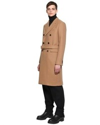Jil Sander Double Breasted Tailored Camel Hair Coat