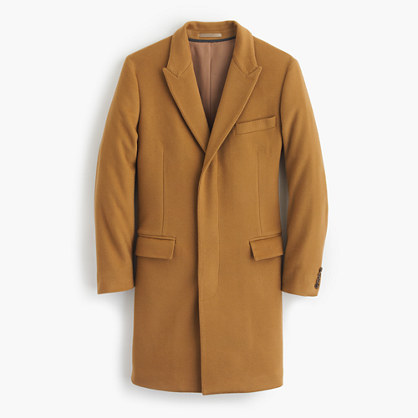 J.Crew Ludlow Peak Lapel Topcoat In Wool Cashmere With Thinsulate