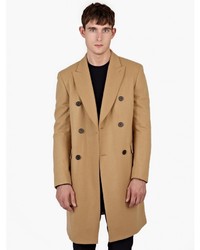 Melindagloss Camel Double Breasted Wool Coat