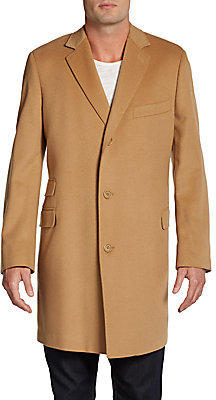 Saks Fifth Avenue RED Wool Cashmere Coattrim Fit | Where to buy