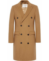 Privee Salle Prive Ives Double Breasted Wool Blend Overcoat