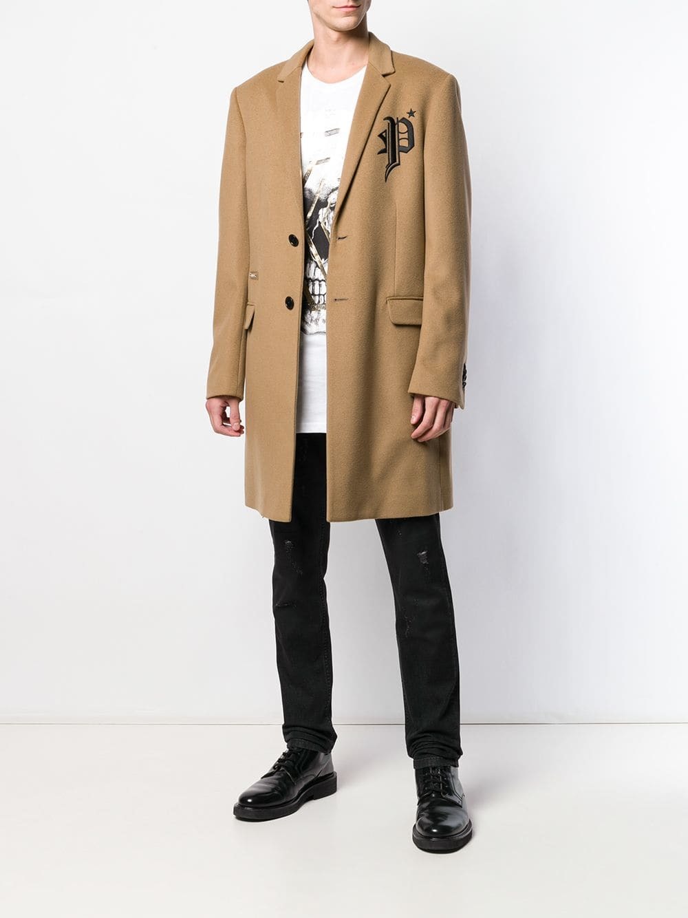 Philipp Plein Single Breasted Coat, $1,584 | farfetch.com | Lookastic