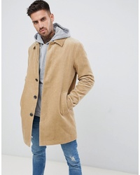 ASOS DESIGN Single Breasted Cord Trench Coat In Stone