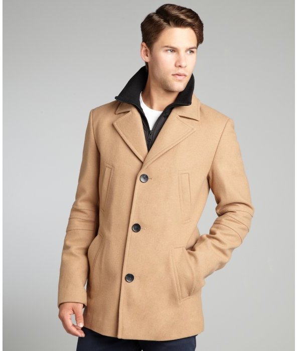 Soia & Kyo Camel Wool Blend Button Front Brody Coat | Where to buy ...