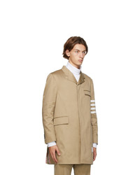 Thom Browne Tan 4 Bar Unconstructed Chesterfield Coat
