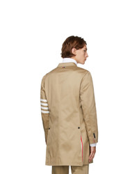 Thom Browne Tan 4 Bar Unconstructed Chesterfield Coat