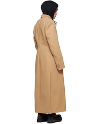 Vetements Tan Double Breasted Coat