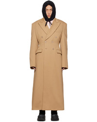 Vetements Tan Double Breasted Coat