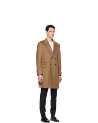 Z Zegna Tan Wool And Cashmere Coat