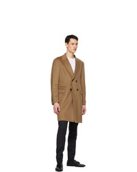 Z Zegna Tan Wool And Cashmere Coat