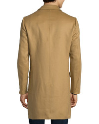 Theory Whyte Reish Button Down Cashmere Coat Camel