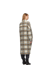 Isabel Marant Etoile Brown And Off White Gabrion Coat