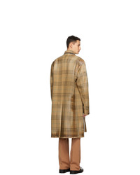 Marni Brown Wool Overcheck Coat