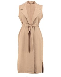 Boohoo Anna Belted Peached Sleeveless Trench