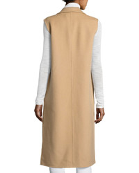Halston Heritage Double Faced Wool Blend Vest