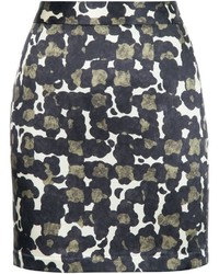 Camouflage Silk Skirt