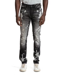 PRPS Kiiloparsec Paint Splatter Skinny Fit Jeans In Black At Nordstrom