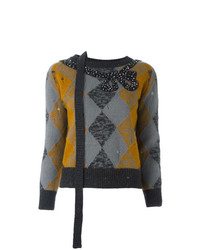 Marc Jacobs Embellished Argyle Knit Jumper