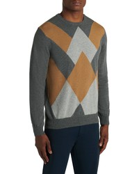 Bugatchi Regular Fit Argyle Crewneck Sweater