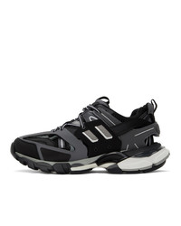 Balenciaga Black And Grey Track Sneakers