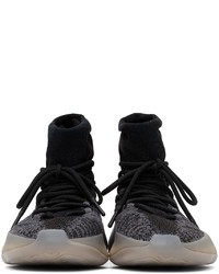Yeezy Black Grey Bsktbl Knit Sneakers