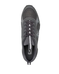 Ea7 Emporio Armani Cordura Logo Print Panelled Sneakers