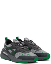 Diesel Gray Green S Serendipity Sport Sneakers