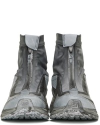 11 By Boris Bidjan Saberi Grey Salomon Edition Bamba 2 High Sneakers