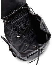 Prada Soft Calfskin Medium Backpack Black