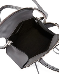 Elena Ghisellini Gabria Metal Scars Mini Satchel Bag Steel