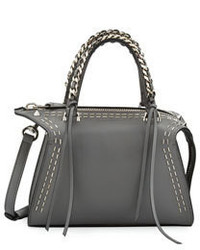 Elena Ghisellini Gabria Metal Scars Mini Satchel Bag Steel