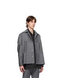 Cornerstone Grey Stripe Patchwork Jacket
